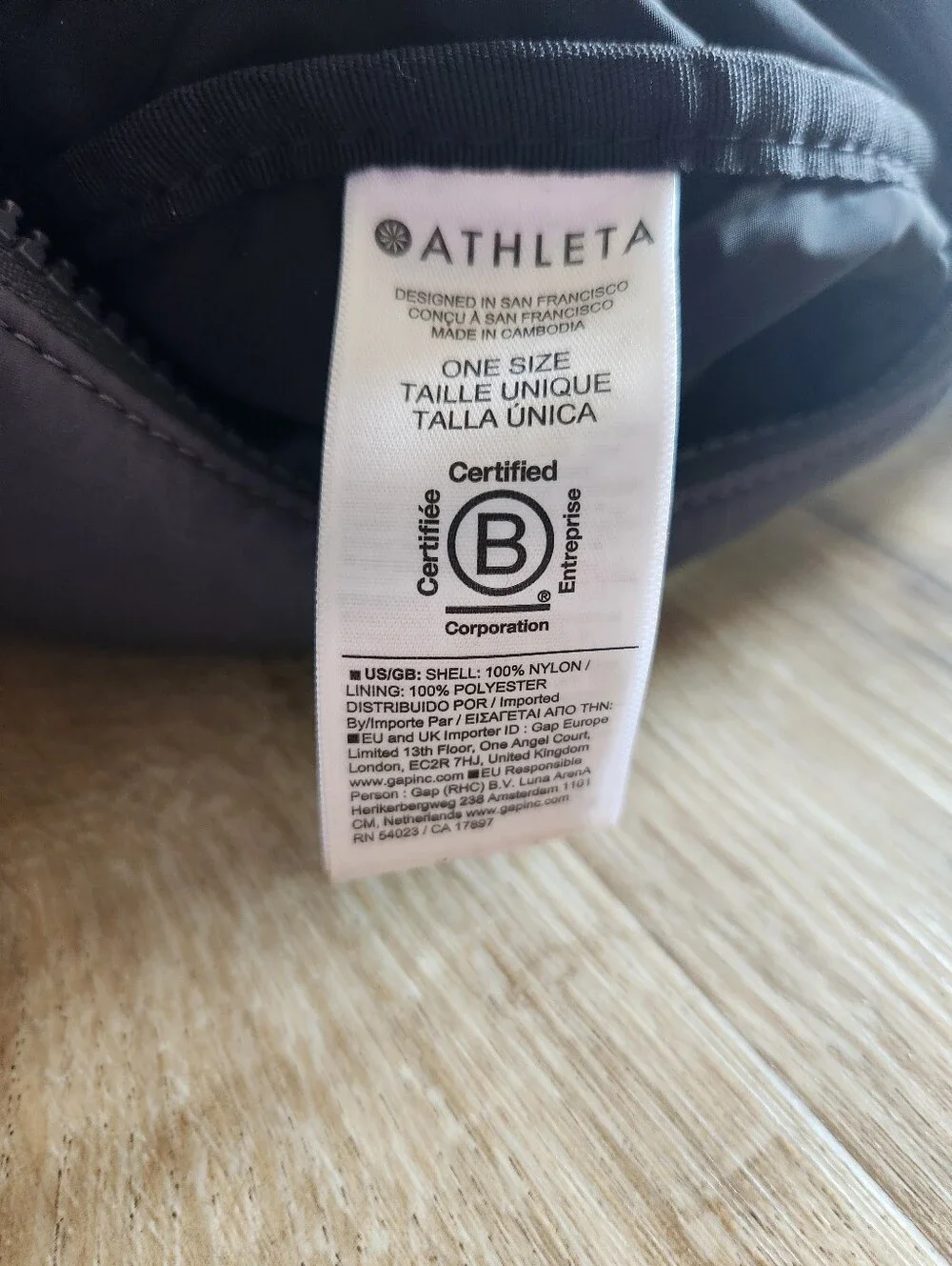 Athleta Gray Mini Crescent Nylon Crossbody Purse